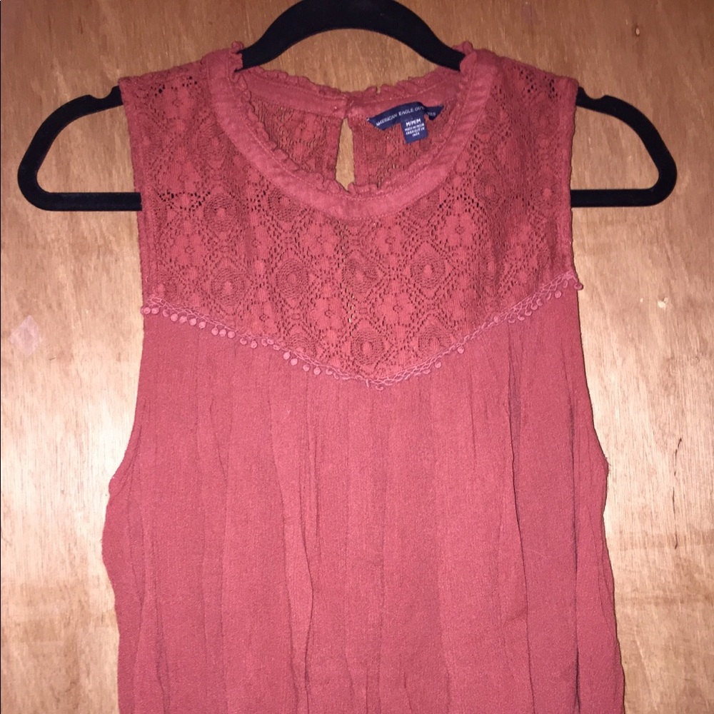 Red American Eagle Lace Women’s Top